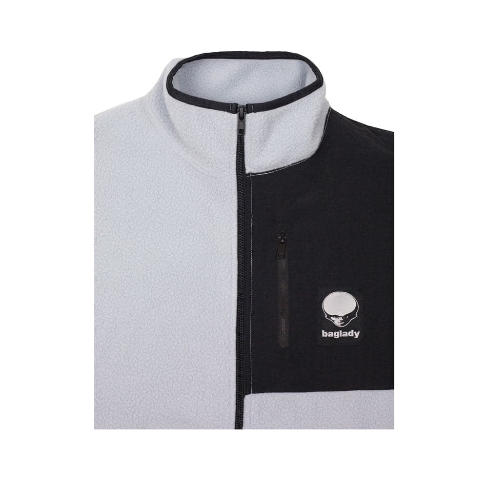 Baglady 'Alien Logo' Zip-Up Fleece Jacket (Ice Blue) - Image 3