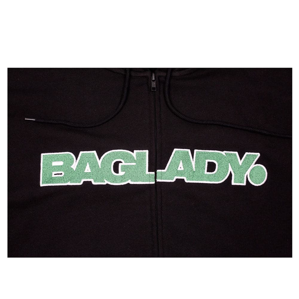Baglady 'Logo' Full Zip Hood (Black) - Image 3