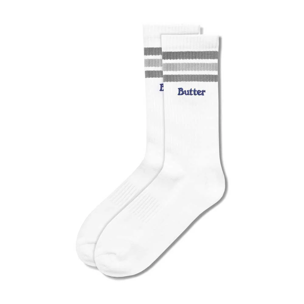 Butter Goods 'Stripe' Socks (White)