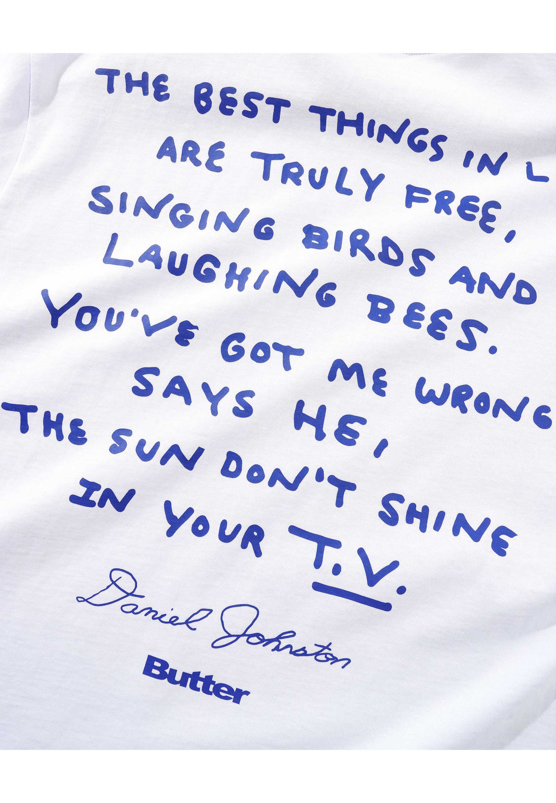 Butter Goods X Daniel Johnston 'Don't Be Scared' T-Shirt (White) - Image 4
