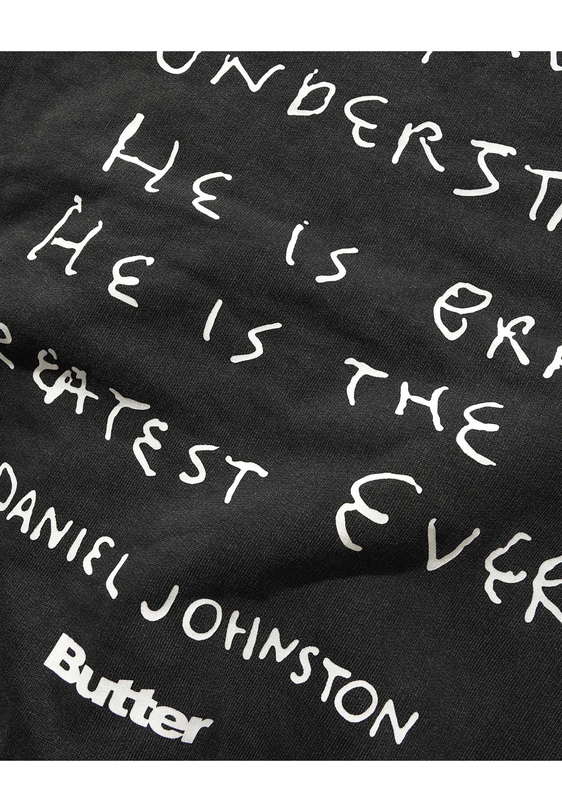 Butter Goods X Daniel Johnston 'Enemy' Hood (Distressed Washed Black) - Image 4
