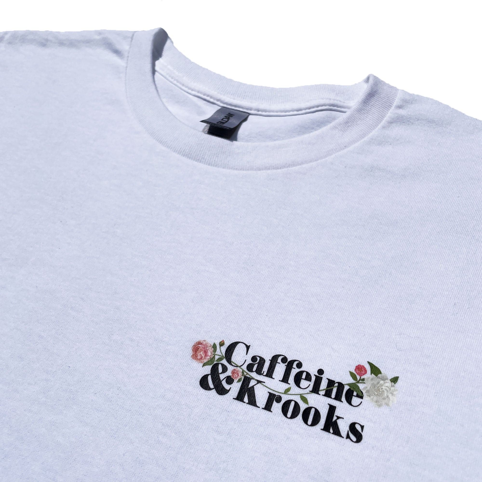 Caffeine & Krooks 'Logo' T-Shirt (White) - Image 3