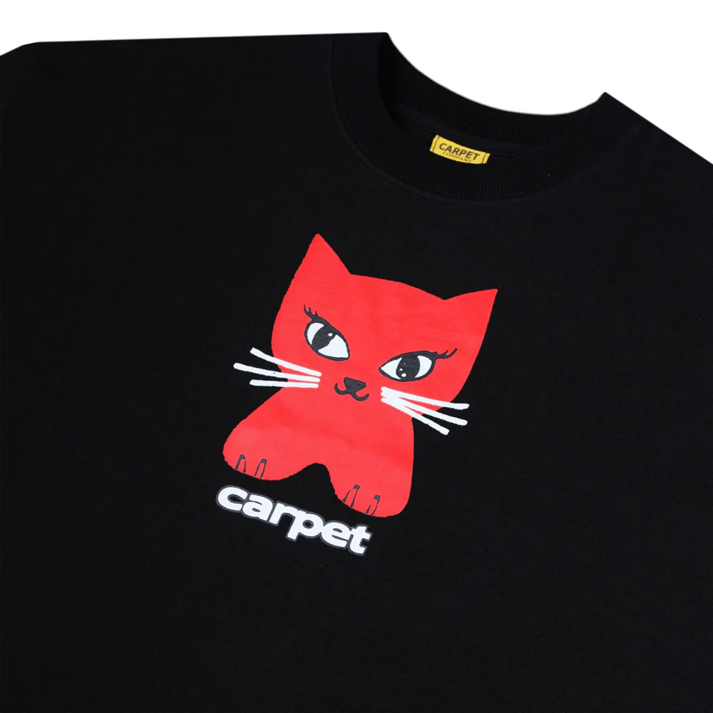 Carpet Company 'Cat' T-Shirt (Black) - Image 2