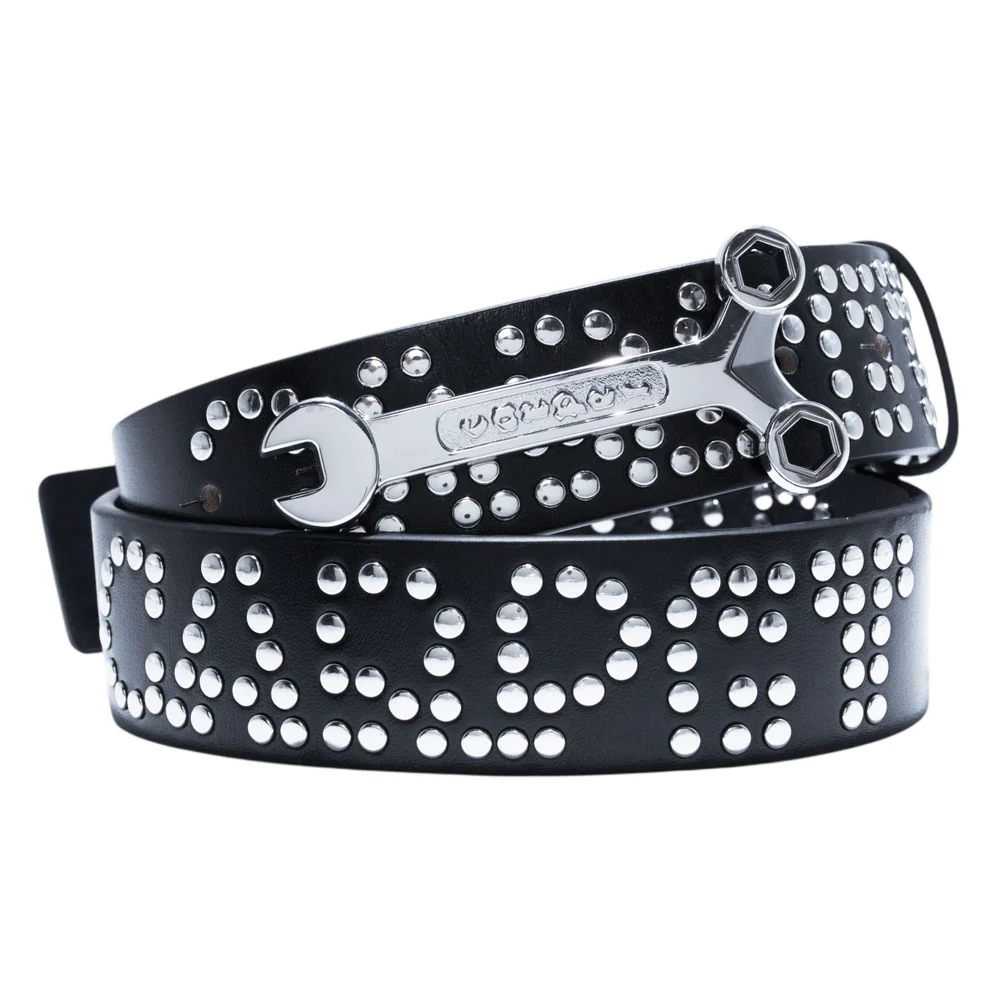 Carpet Company Riveted Leather Belt (Black)