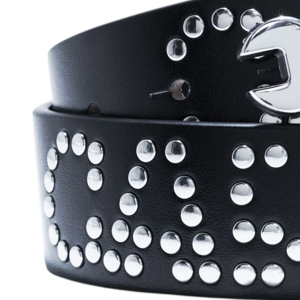 Carpet Company Riveted Leather Belt (Black) - Image 3