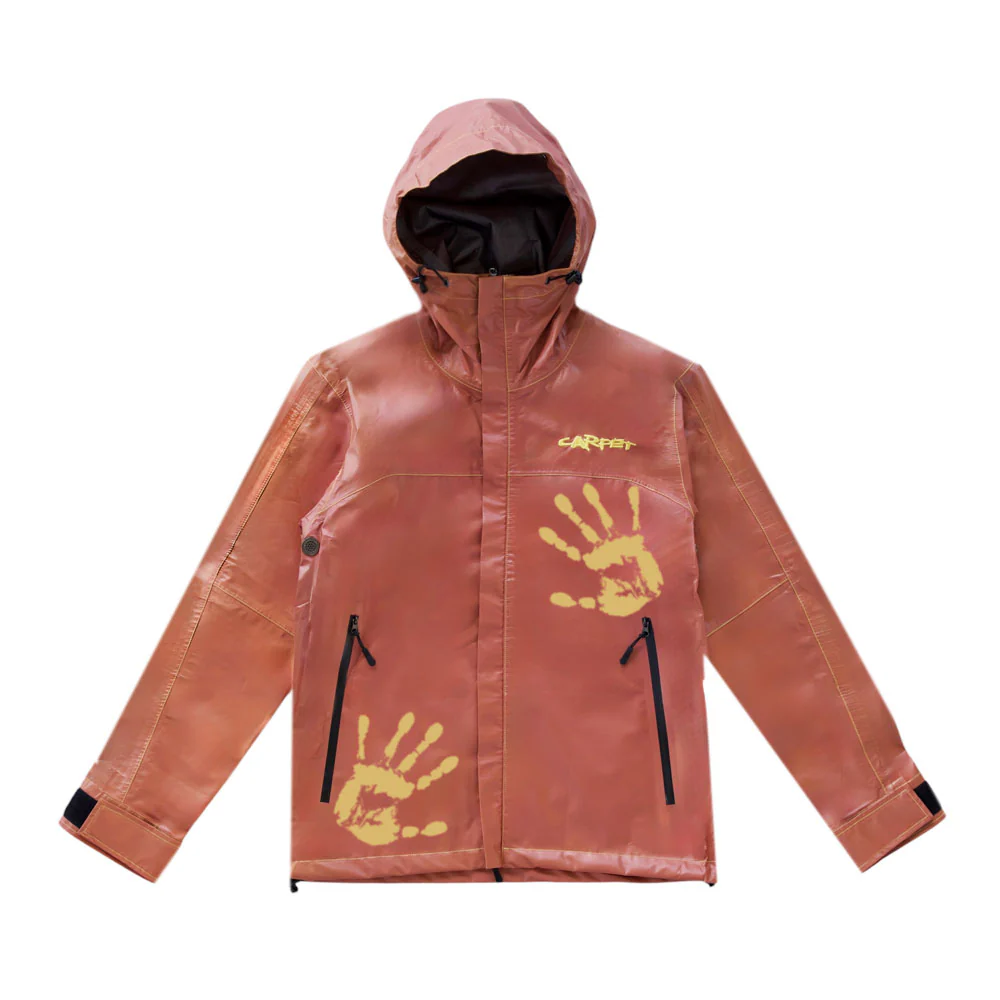 Carpet Company 'Thermal' Rain Jacket (Brown / Yellow) - Image 2