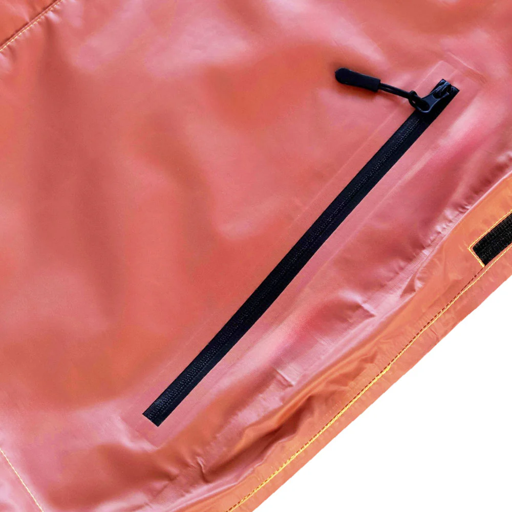 Carpet Company 'Thermal' Rain Jacket (Brown / Yellow) - Image 5