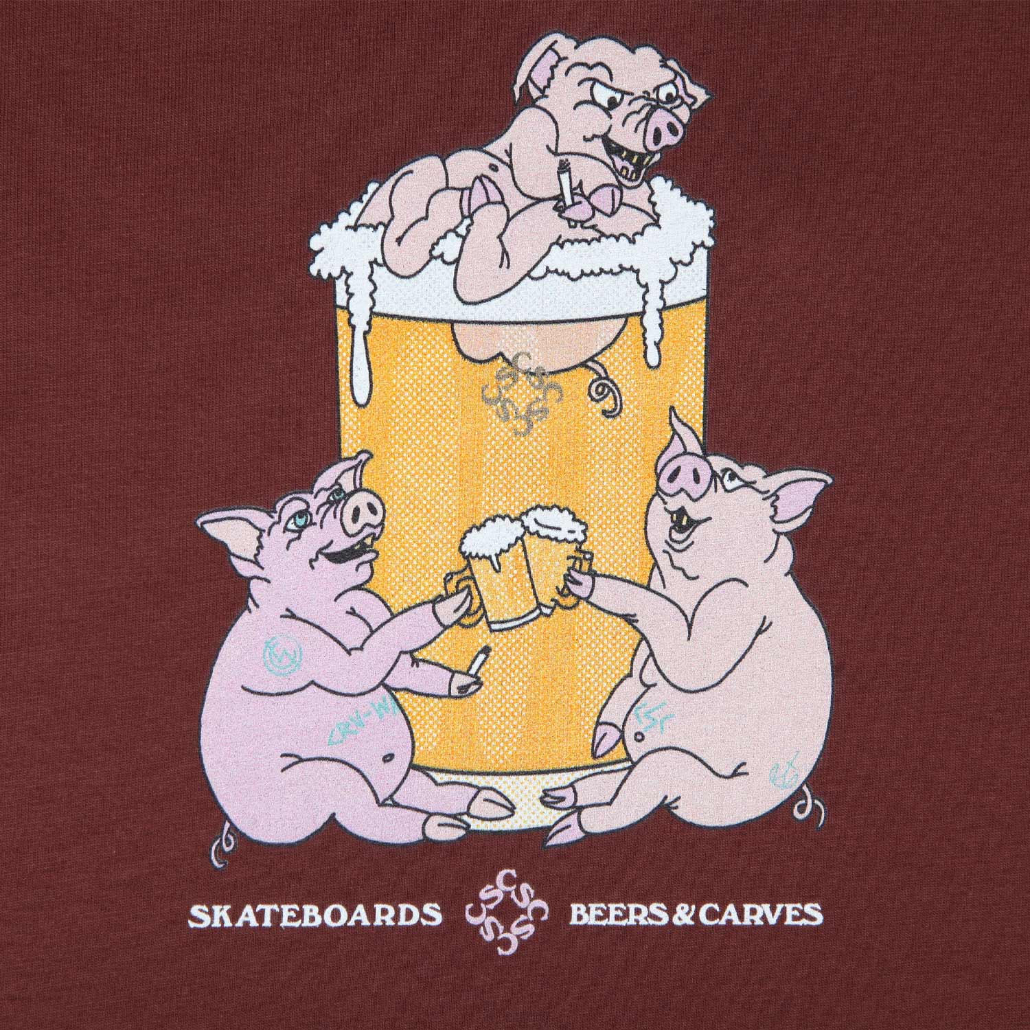 Carve Wicked X CSC 'King of Pigs' T-Shirt (Brown) - Image 3