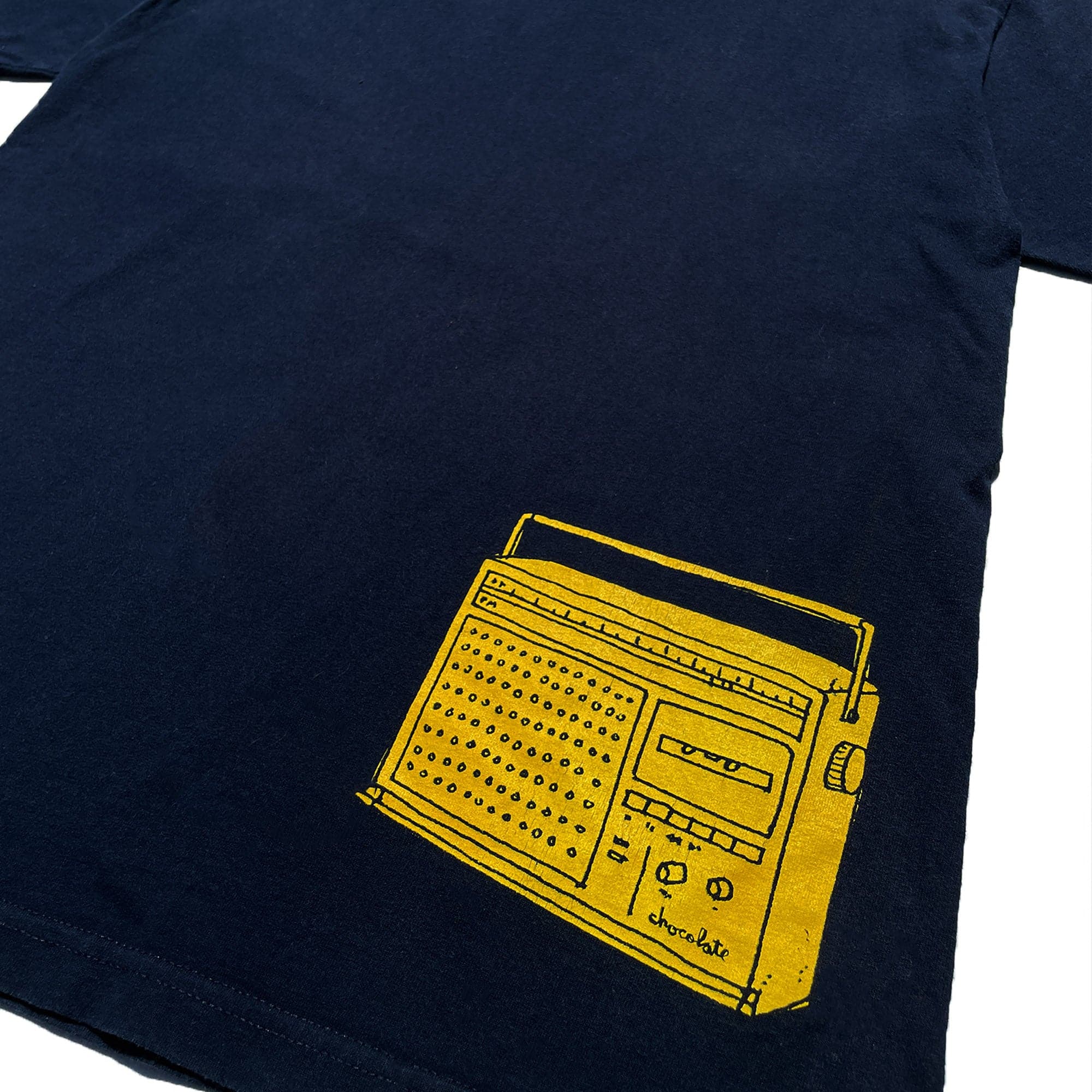 Chocolate 'Radio' T-Shirt (Navy Blue) NOS 00s - Image 2