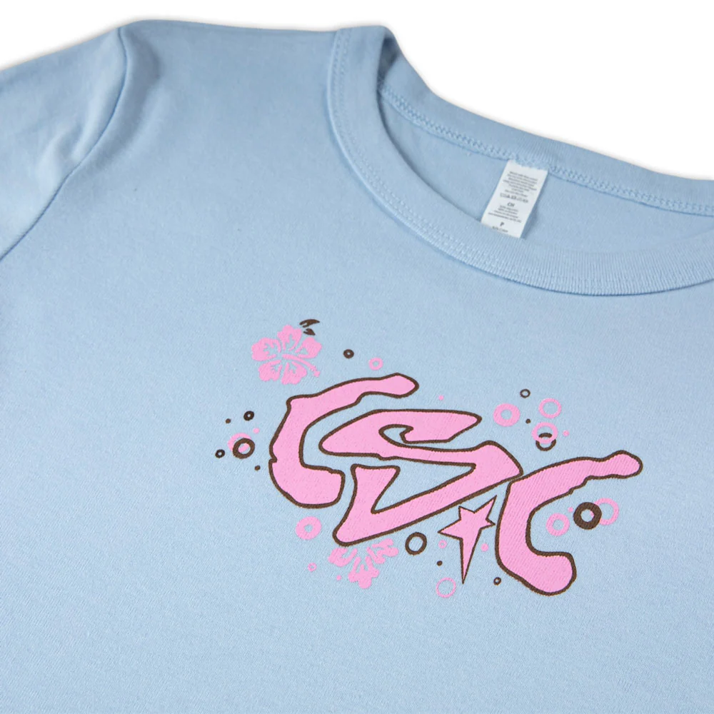 CSC 'Flowers' Girls T-Shirt (Baby Blue) - Image 2