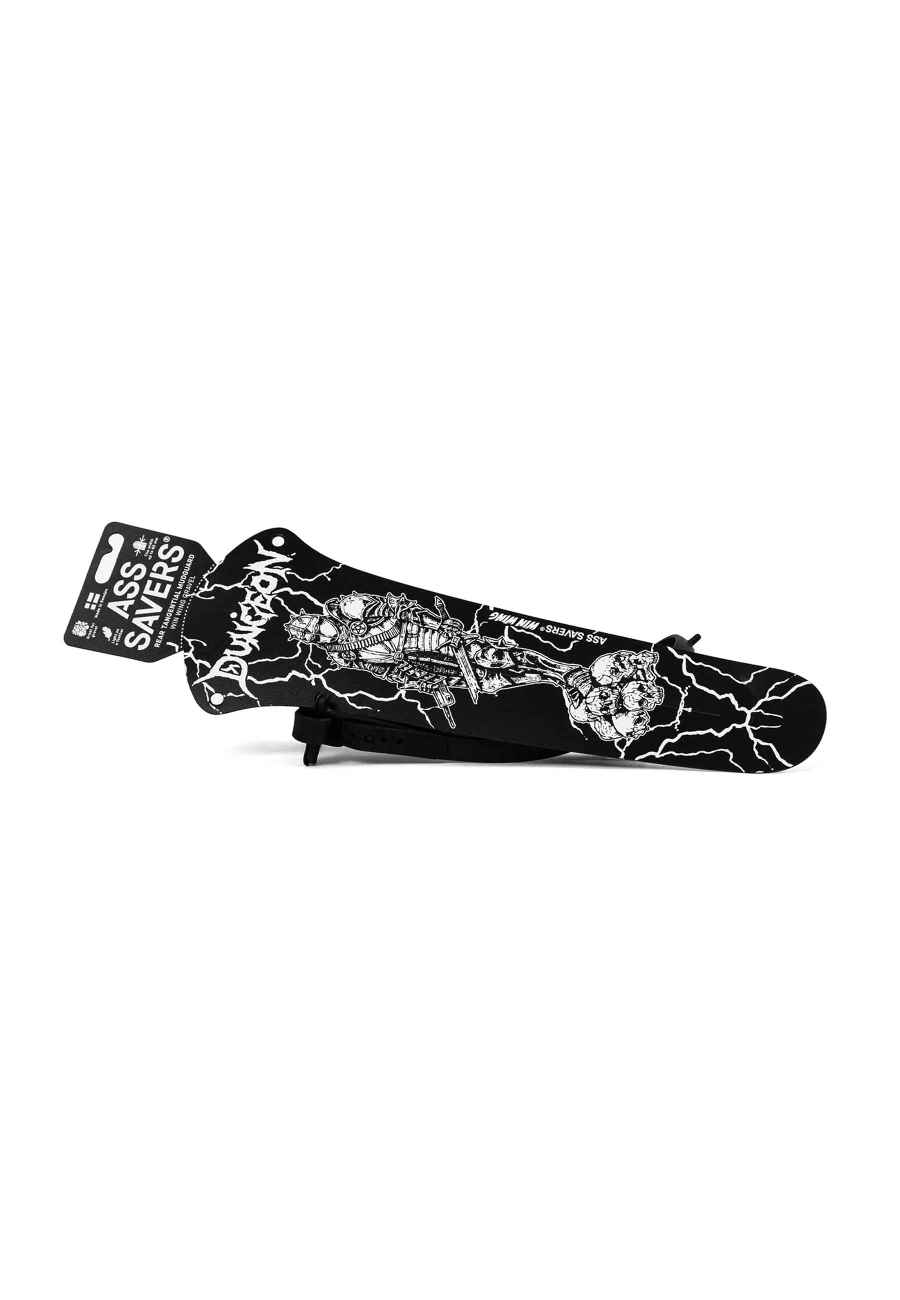 Dungeon Gateway 'Cold Steel' Cycling Mudguard (Black / White) - Image 7