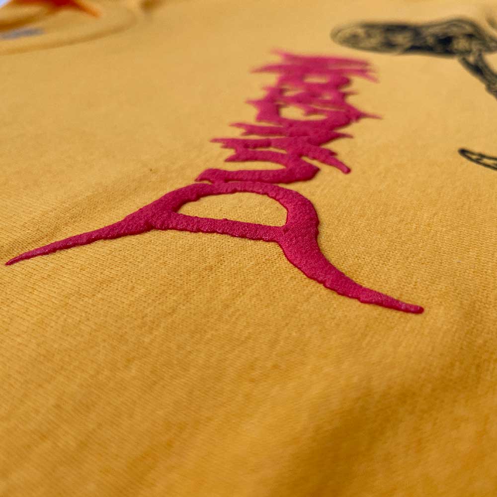 Dungeon Gateway 'Dragon Lies' Long Sleeve T-Shirt (Gold Yellow) - Image 4