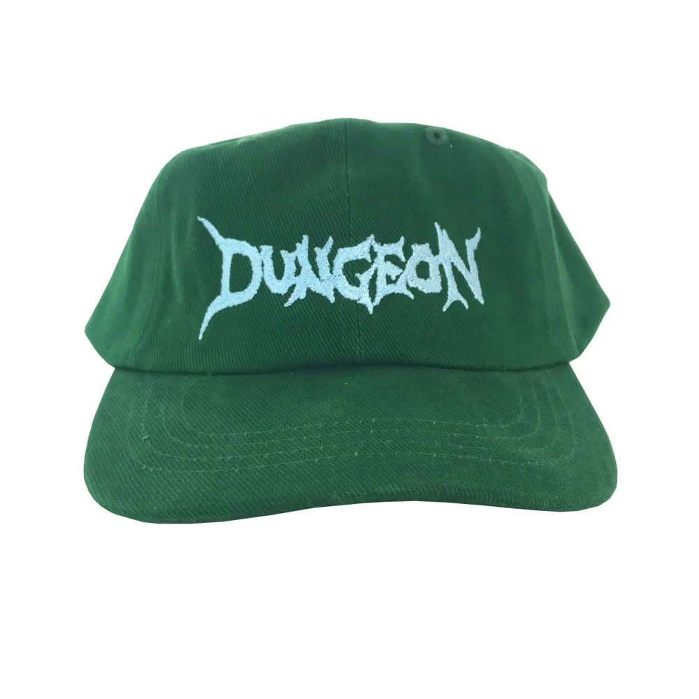 Dungeon Gateway 'Scrawl Logo' 6 Panel Cap (Kelly Green / Light Blue)