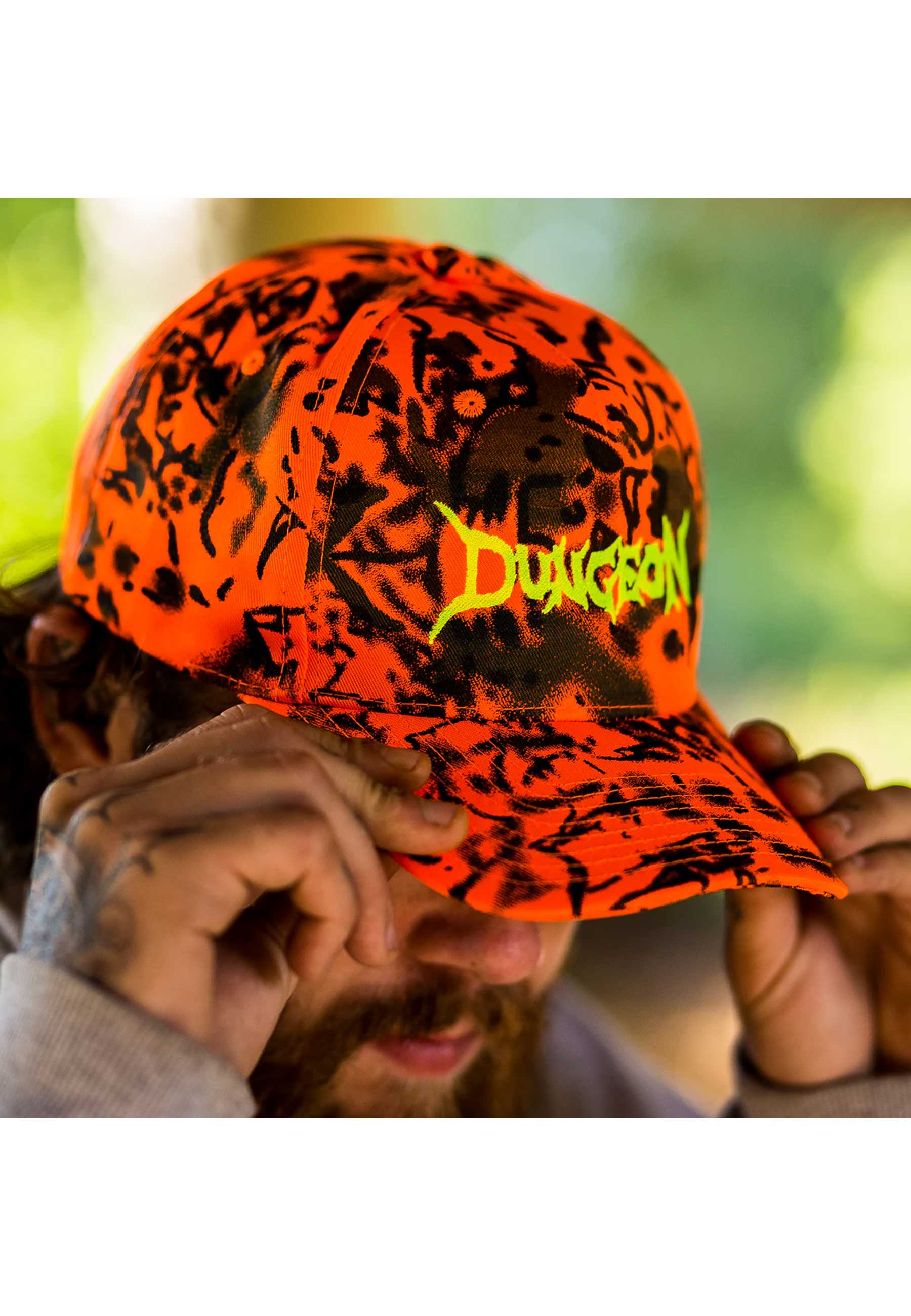 Dungeon Gateway 'Scrawl Logo' 5 Panel Cap (Orange Forest Camo) - Image 5