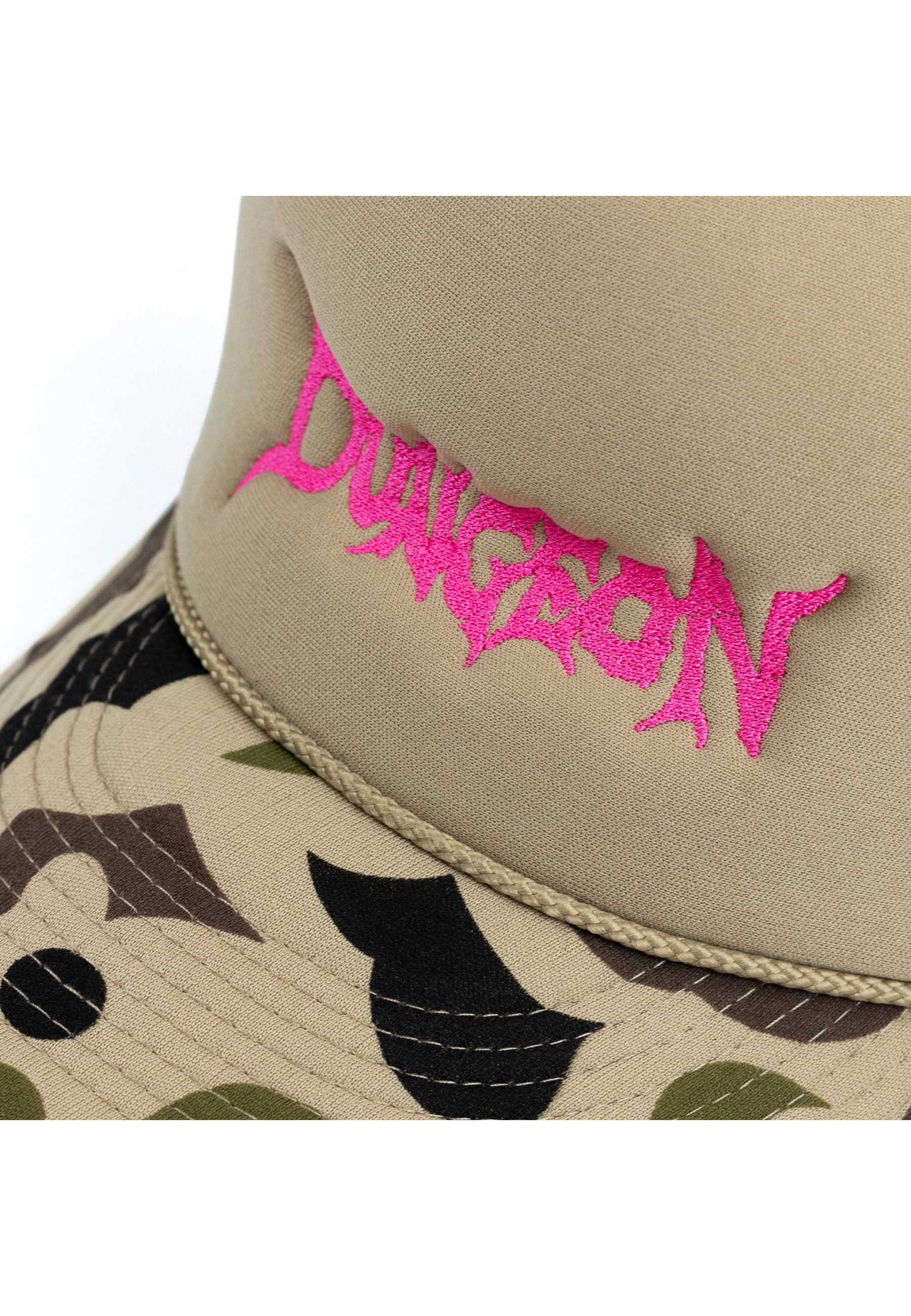 Dungeon Gateway 'Scrawl Logo' Foam Trucker Cap (Camo / Pink) - Image 2