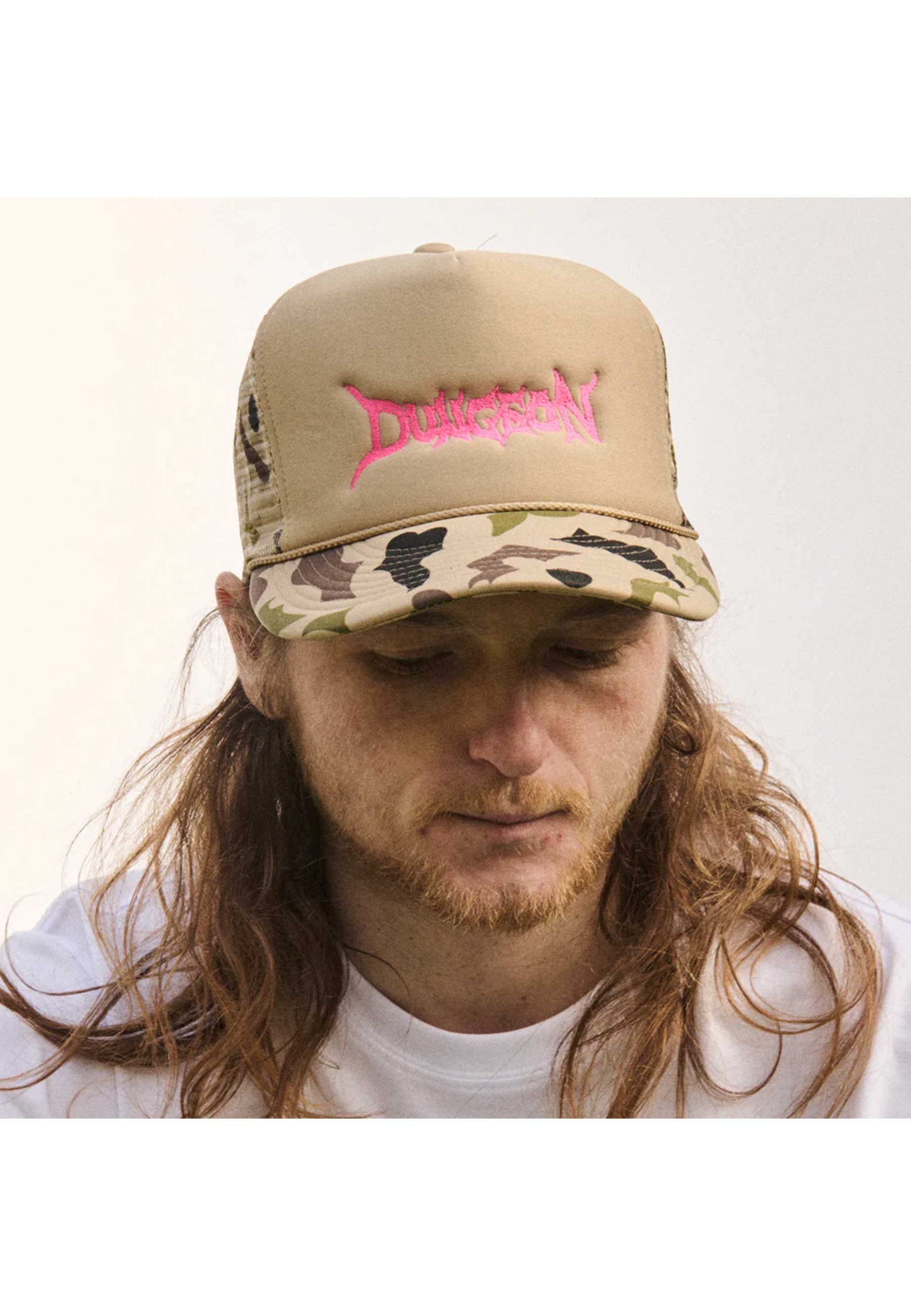 Dungeon Gateway 'Scrawl Logo' Foam Trucker Cap (Camo / Pink) - Image 4