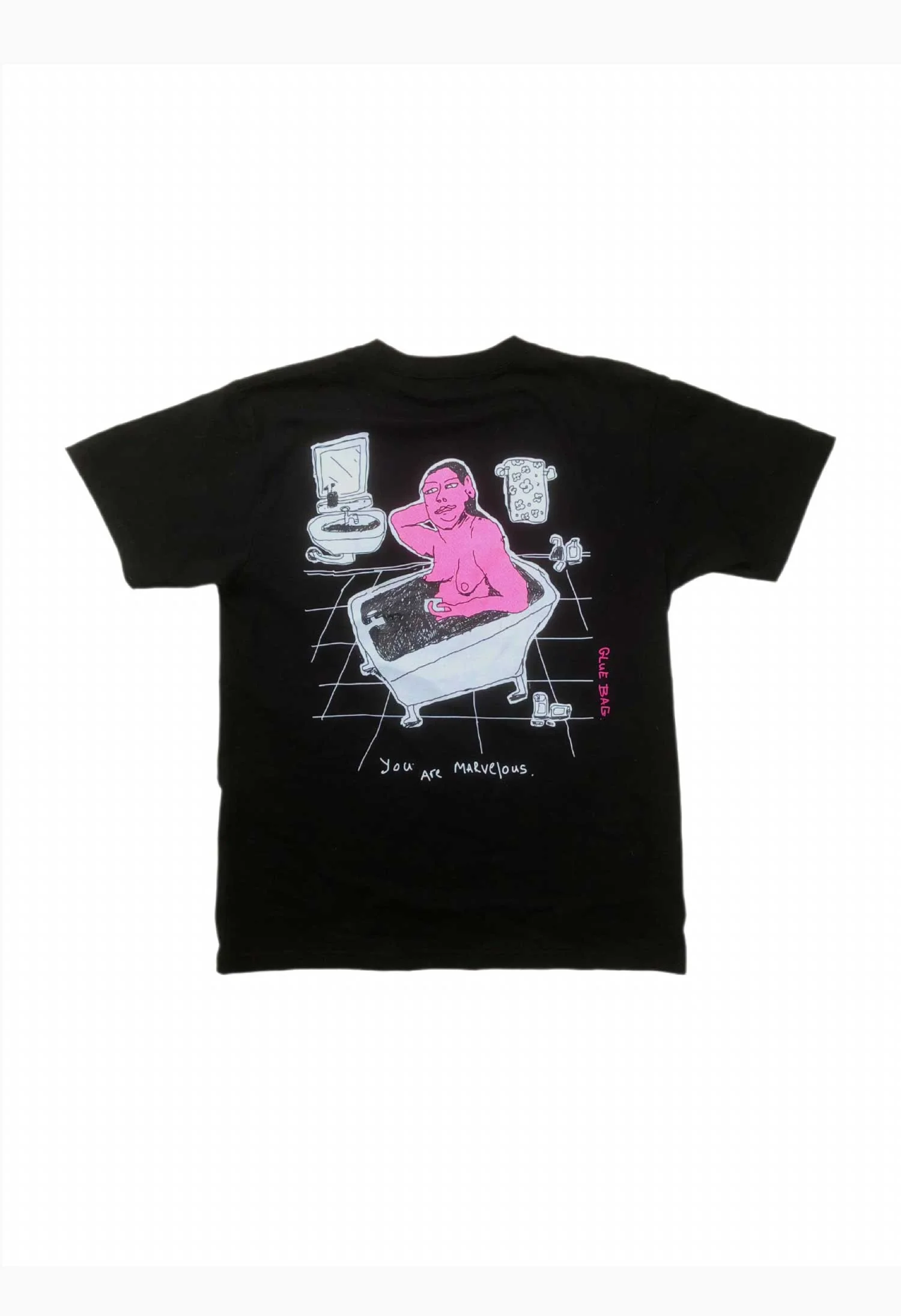 Glue Bag 'Marvelous' T-Shirt (Black) - Image 2