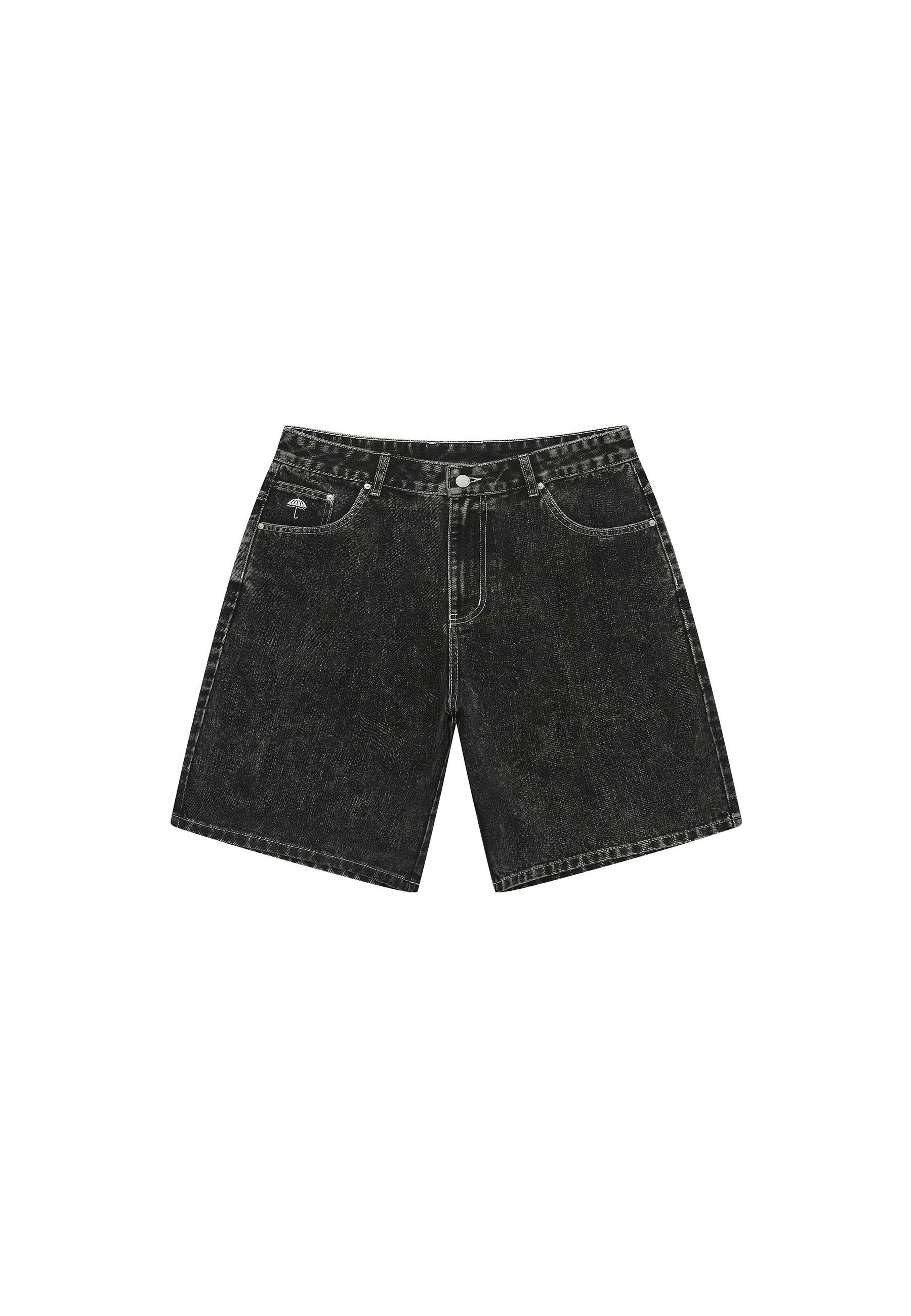 Helas 'Dieu Grec' Jean Shorts (Washed Black)