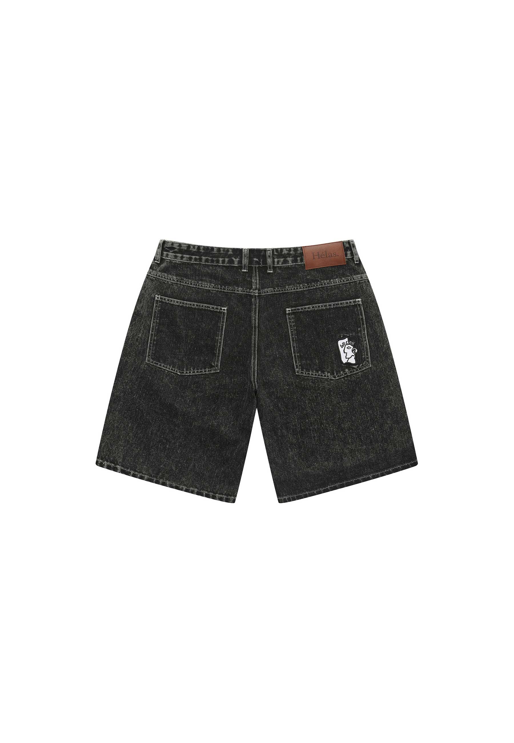 Helas 'Dieu Grec' Jean Shorts (Washed Black) - Image 2