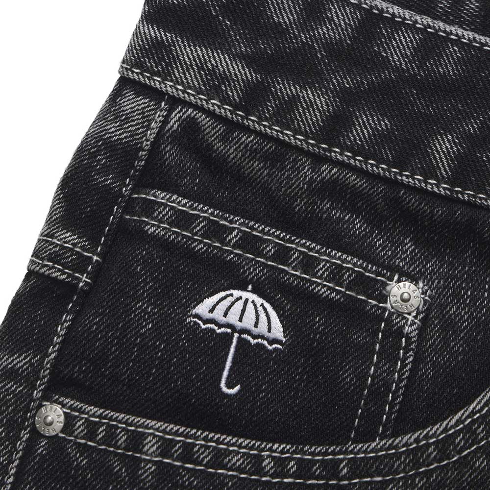 Helas 'Dieu Grec' Jean Shorts (Washed Black) - Image 3