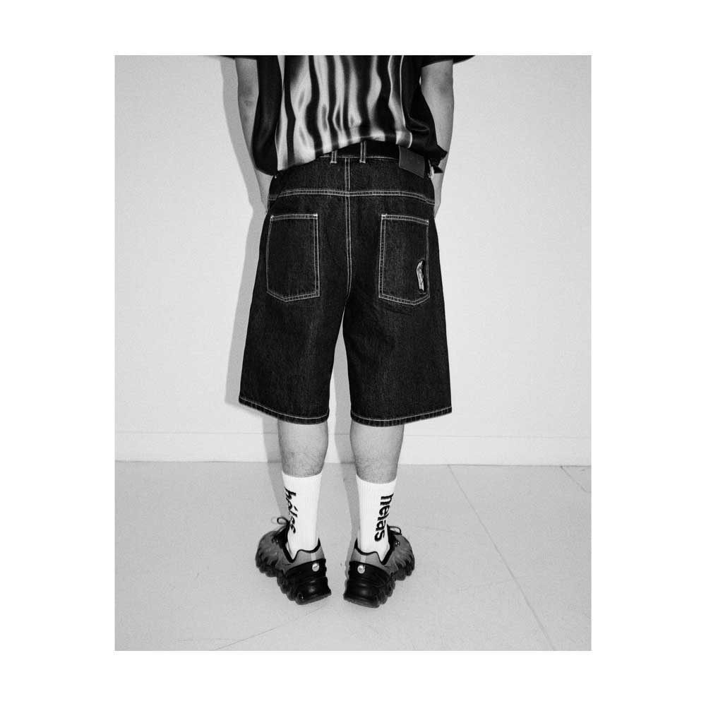 Helas 'Dieu Grec' Jean Shorts (Washed Black) - Image 6