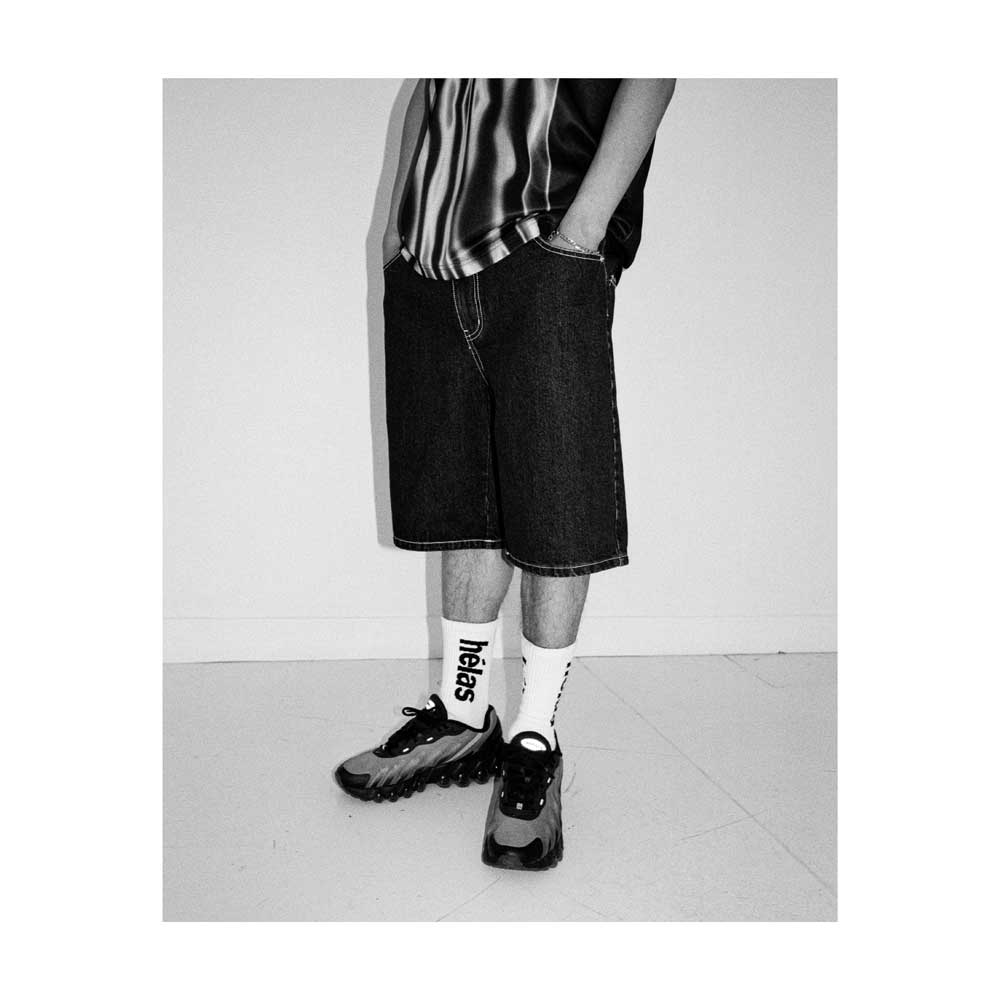 Helas 'Dieu Grec' Jean Shorts (Washed Black) - Image 7