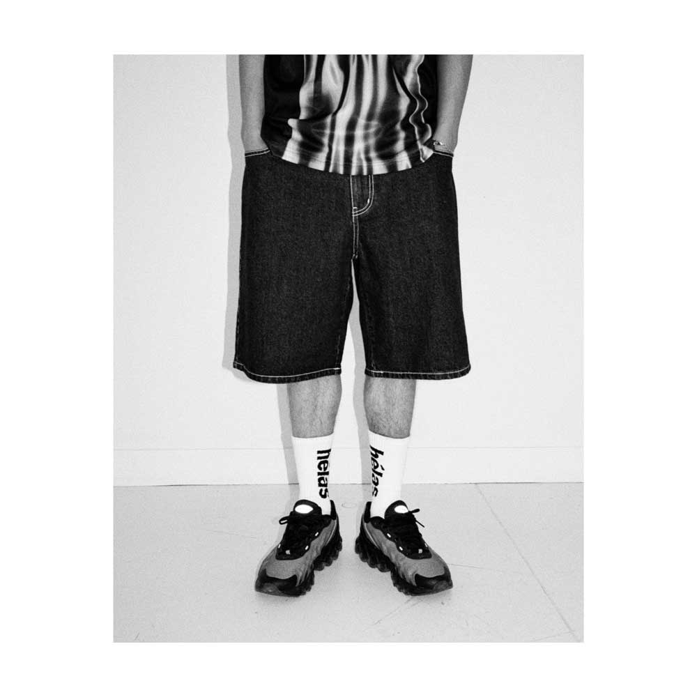 Helas 'Dieu Grec' Jean Shorts (Washed Black) - Image 8
