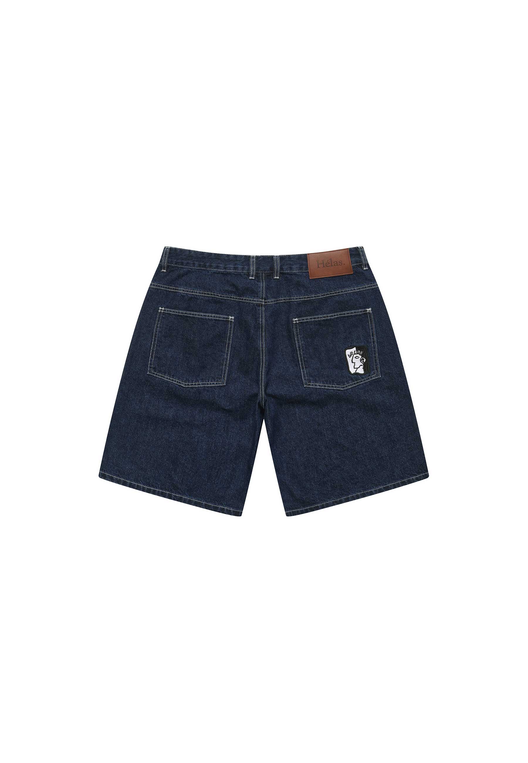 Helas 'Dieu Grec' Jean Shorts (Washed Navy) - Image 2