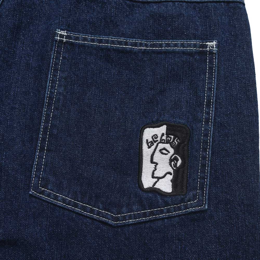 Helas 'Dieu Grec' Jean Shorts (Washed Navy) - Image 3