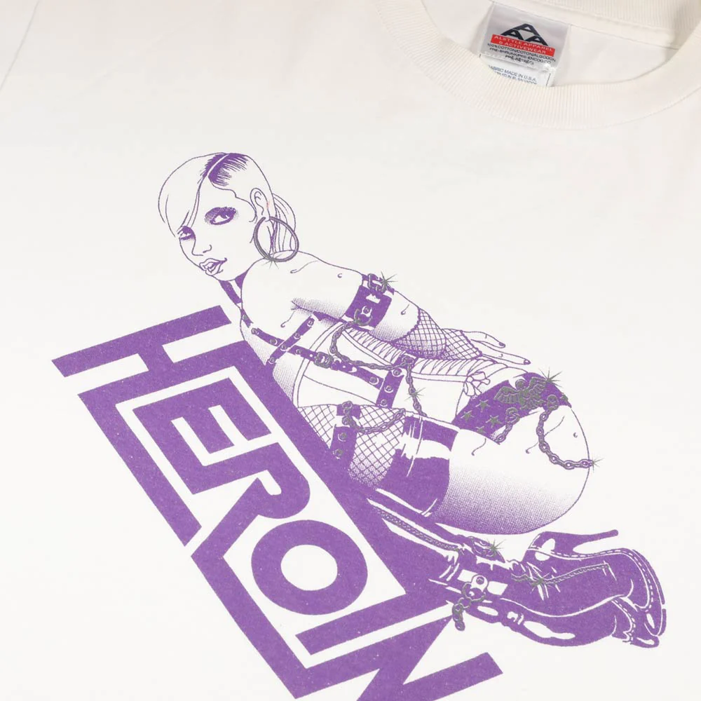 Heroin 'Bondage' T-Shirt (White) - Image 2