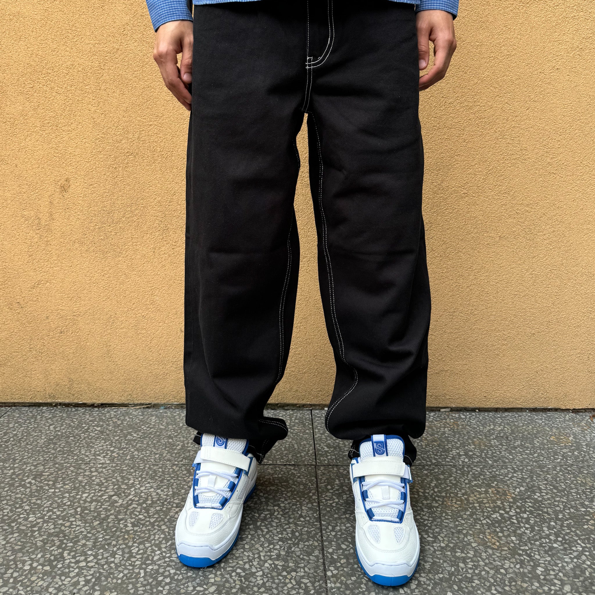 HUF 'Cromer' Pant (Black / White) - Image 3