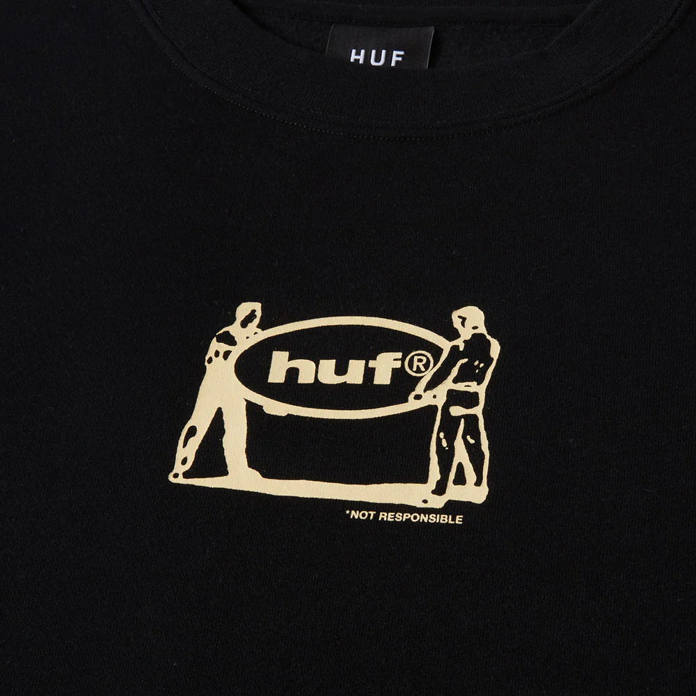 HUF 'Relocation' Crew (Black) - Image 2