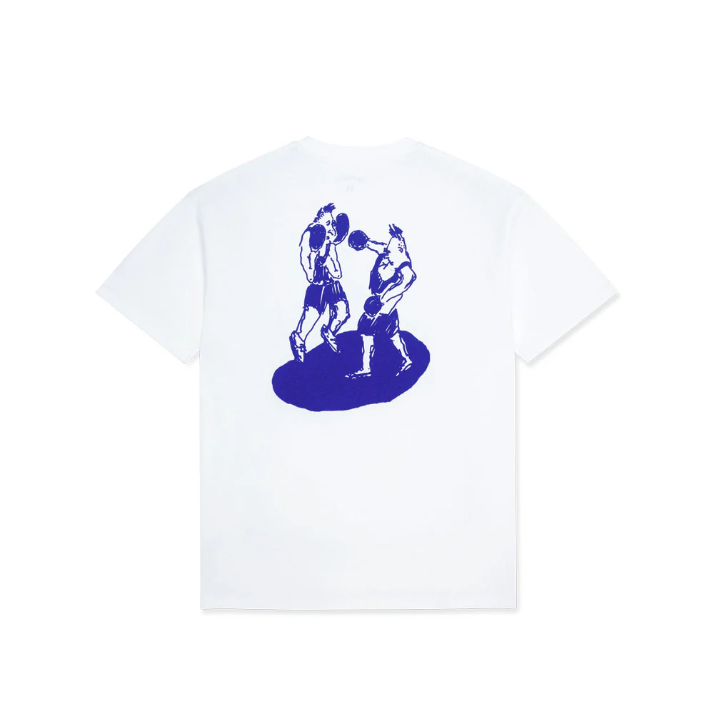 Last Resort X Julian Smith 'Boxers' T-Shirt (White / Dirty Blue) - Image 2