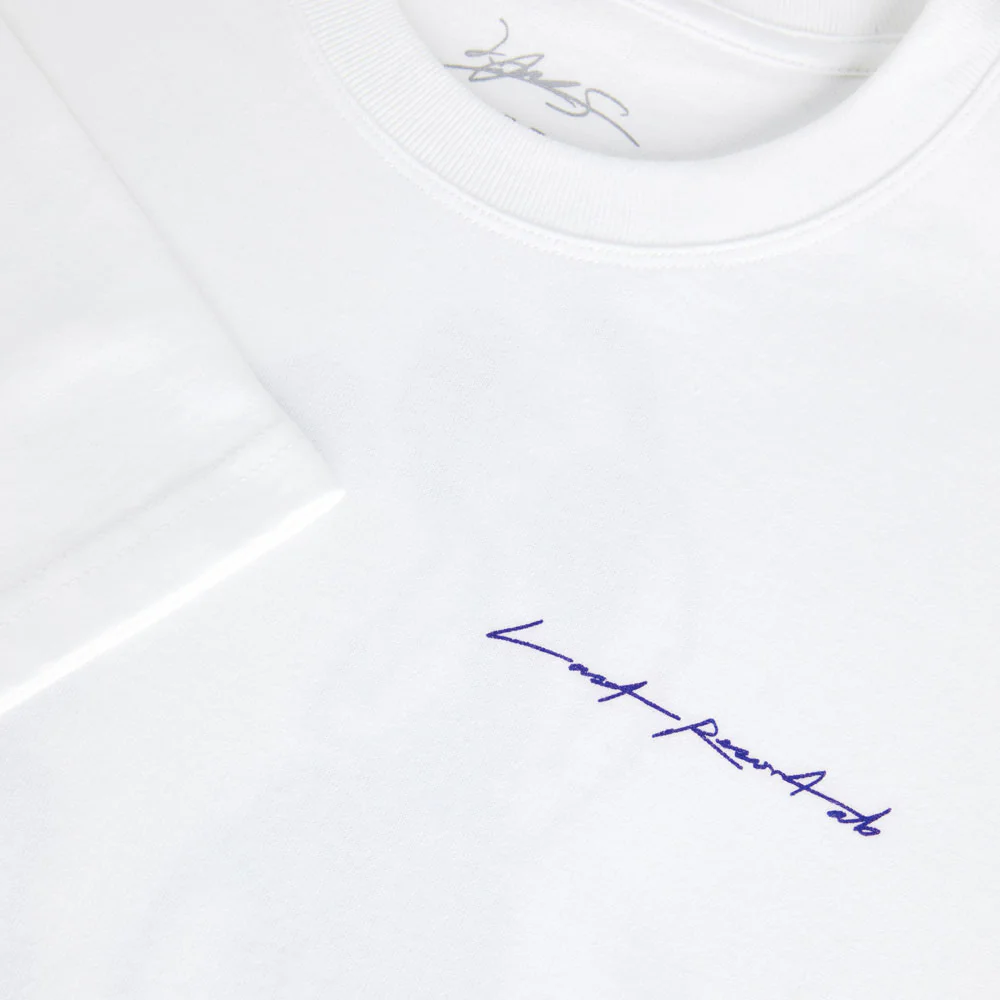 Last Resort X Julian Smith 'Boxers' T-Shirt (White / Dirty Blue) - Image 3