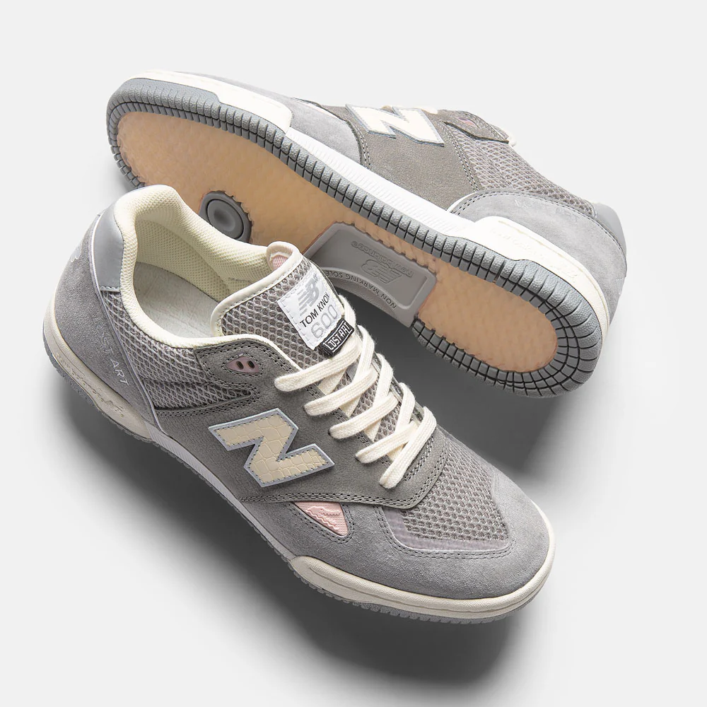 New Balance Numeric X  Lost Art 'Tom Knox 600' Skate Shoes (Grey / Grey) - Image 3