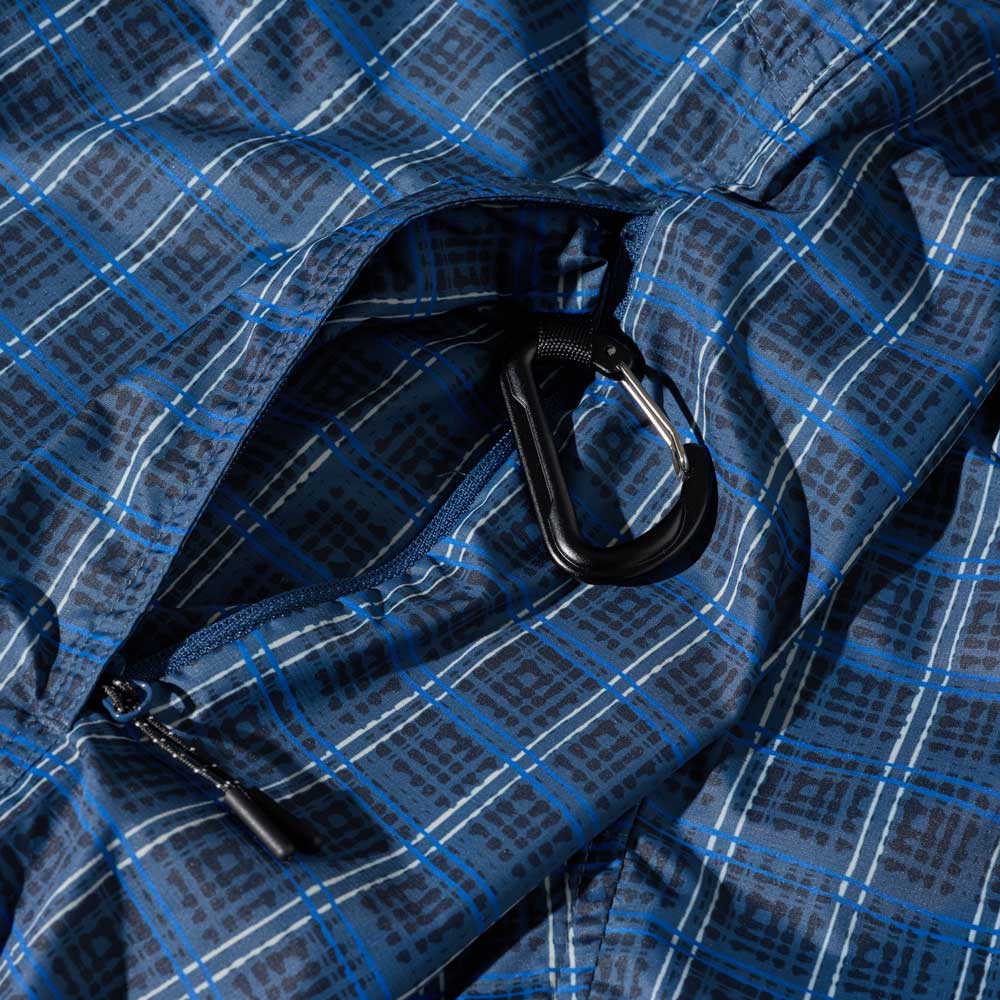 Polar 'Chase' Light Shell Jacket (Blue Check) - Image 8