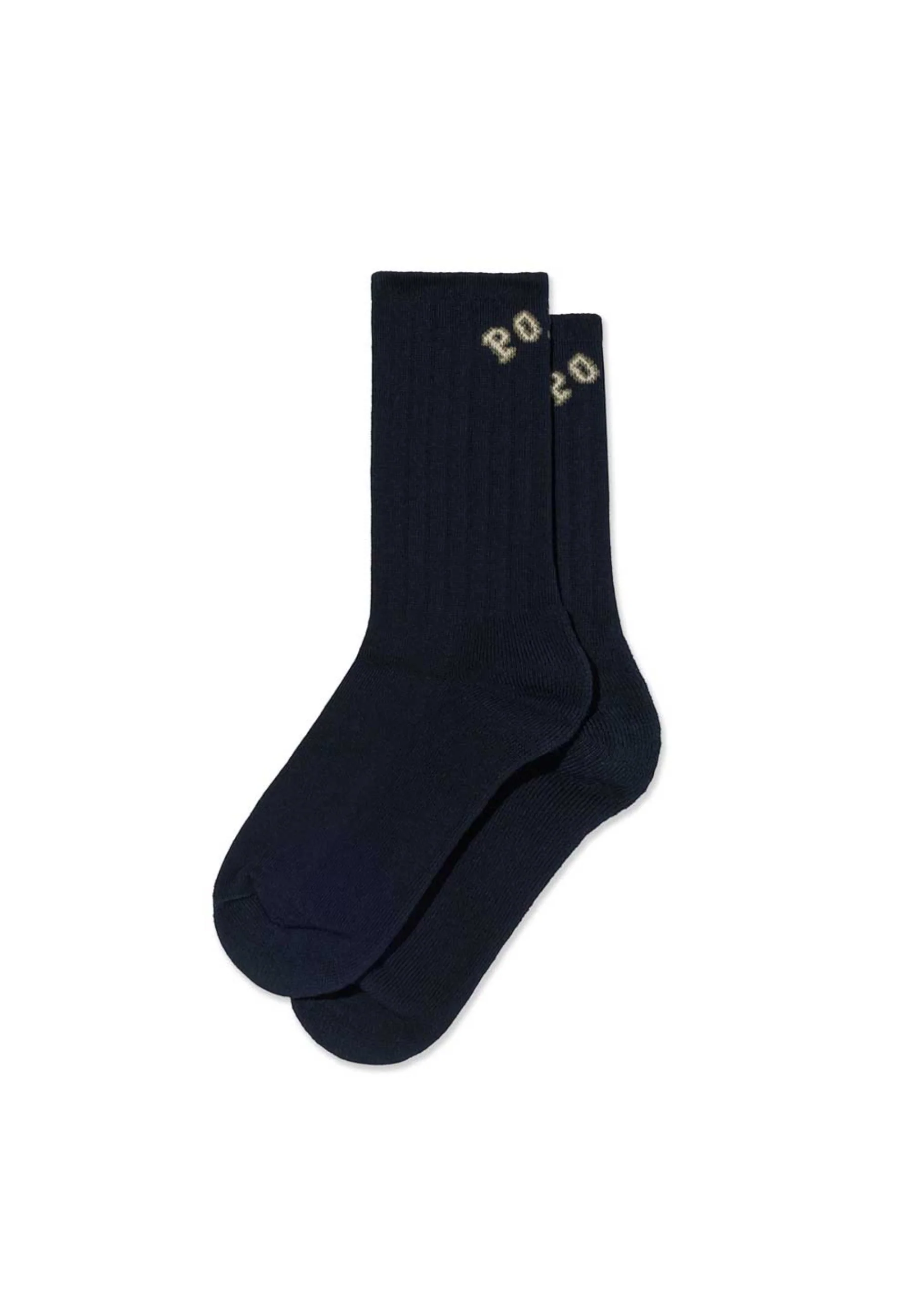 Polar 'College' Large Rib Socks (Dark Navy)