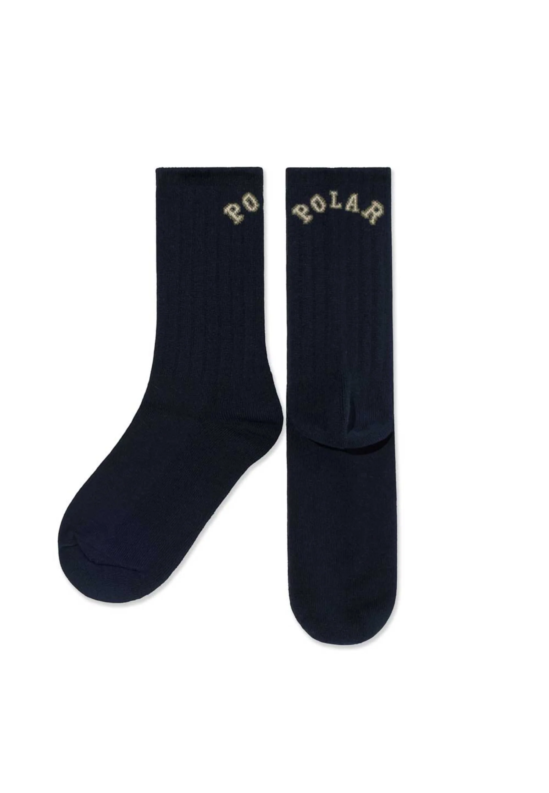 Polar 'College' Large Rib Socks (Dark Navy) - Image 2