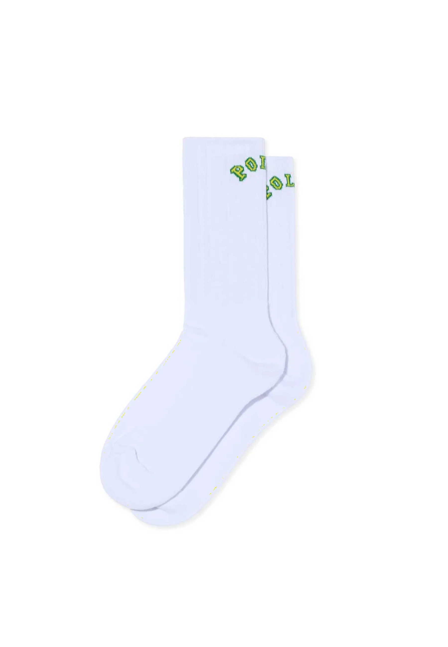 Polar 'College' Large Rib Socks (White)