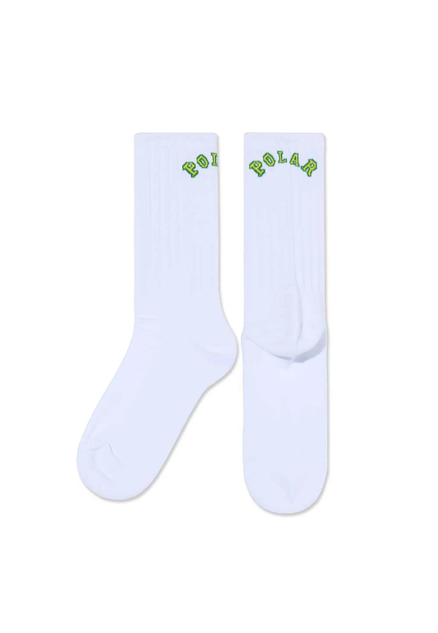 Polar 'College' Large Rib Socks (White) - Image 2