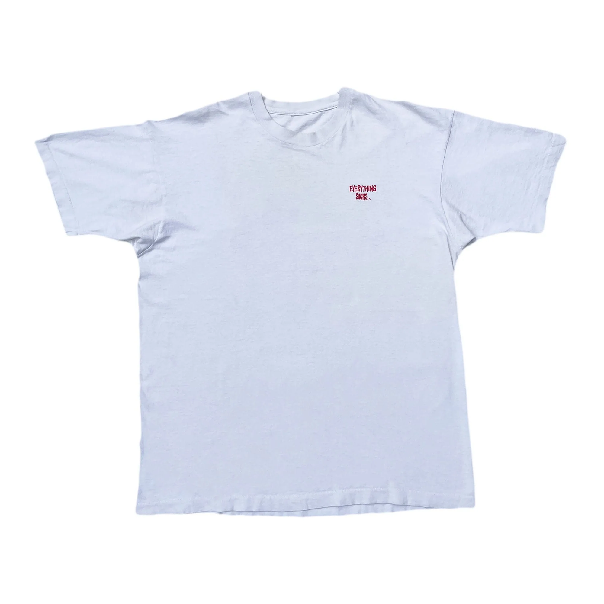 Powell Peralta 'EVERYTHING SUCKS' Single Stitched T-Shirt (White) VINTAGE 90s