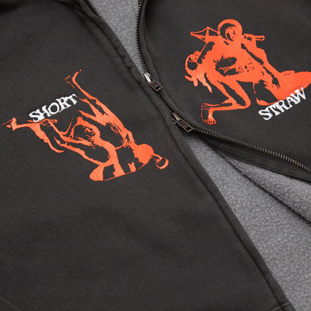 Short Straw 'Divorce' Zip Hood (Black) - Image 3