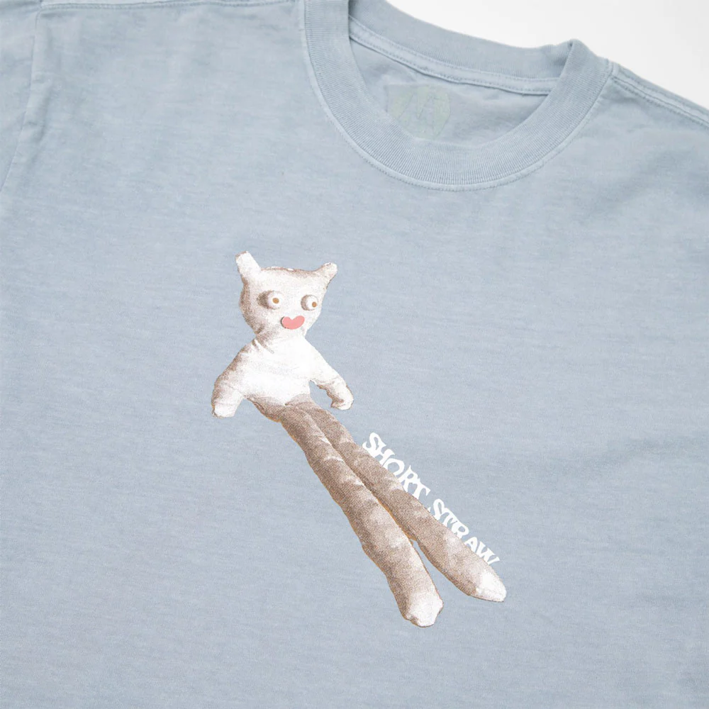 Short Straw 'Legsley' ENBY Fit T-Shirt (Faded Blue) - Image 2