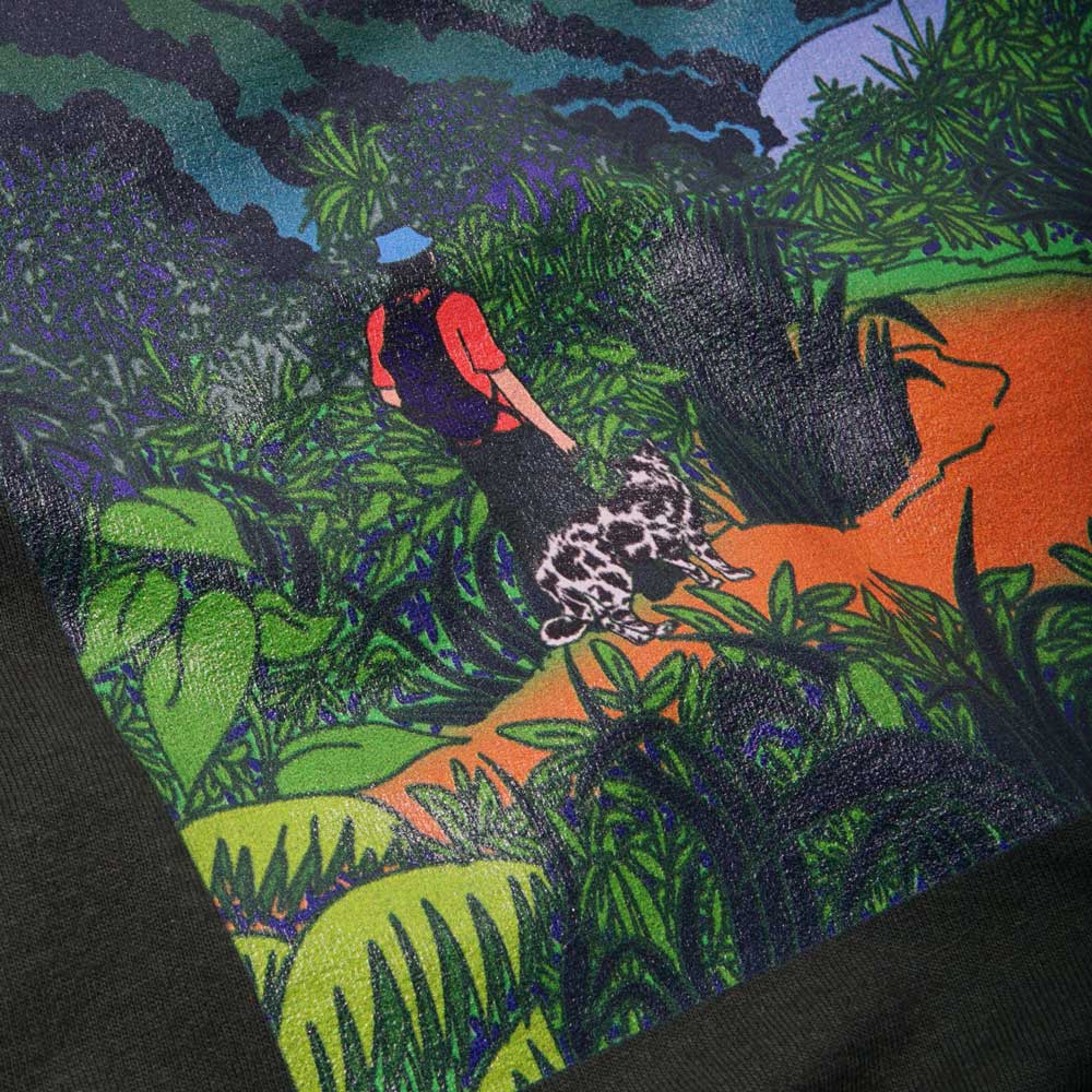 Skateboard Cafe 'Mountains' T-Shirt (Forest Green) - Image 2