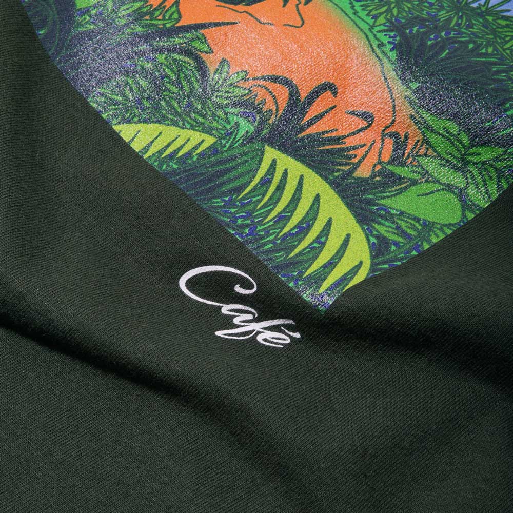 Skateboard Cafe 'Mountains' T-Shirt (Forest Green) - Image 3