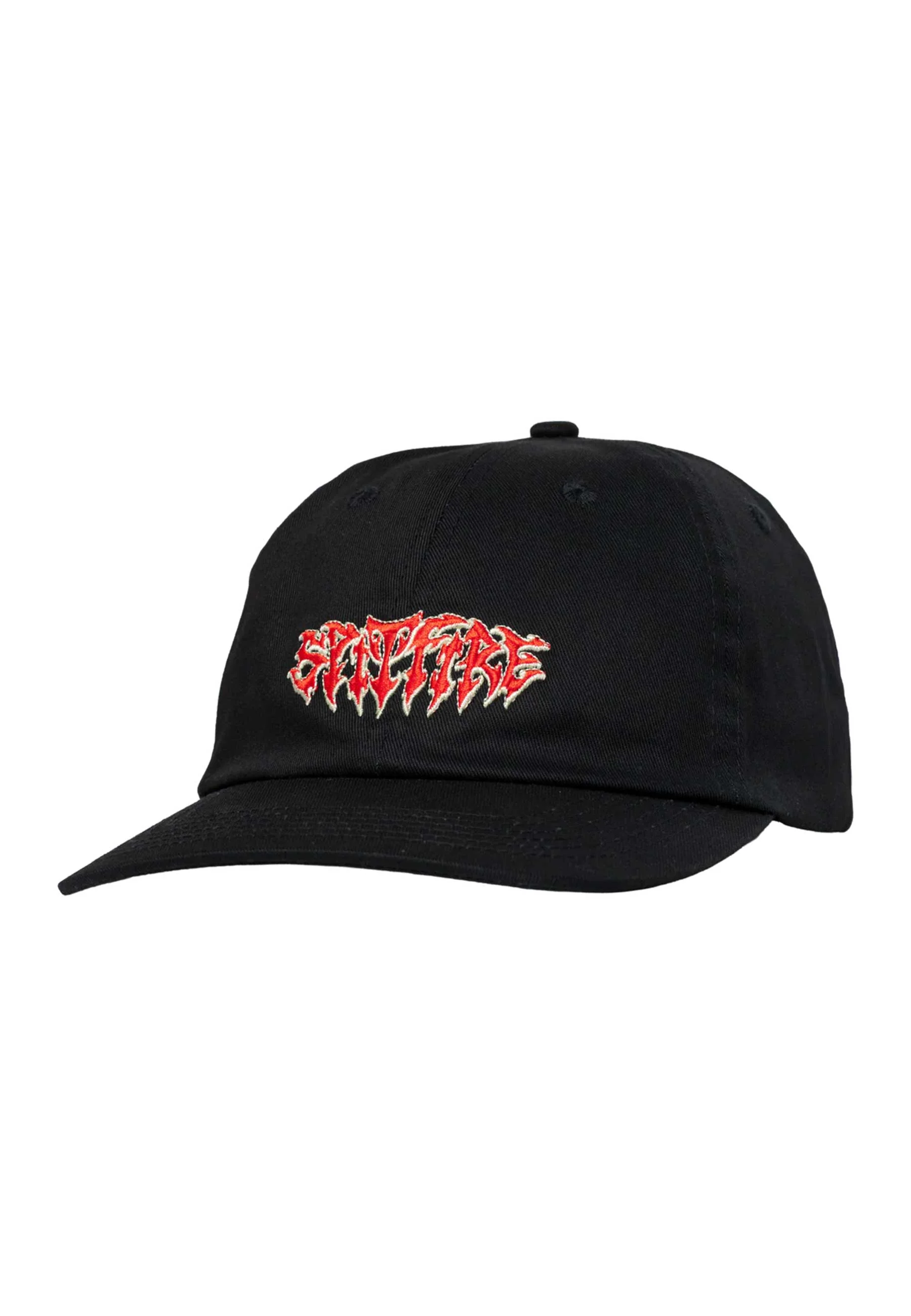 Spitfire 'Lil' Demon Script' 6 Panel Cap (Black / Red / Cream)