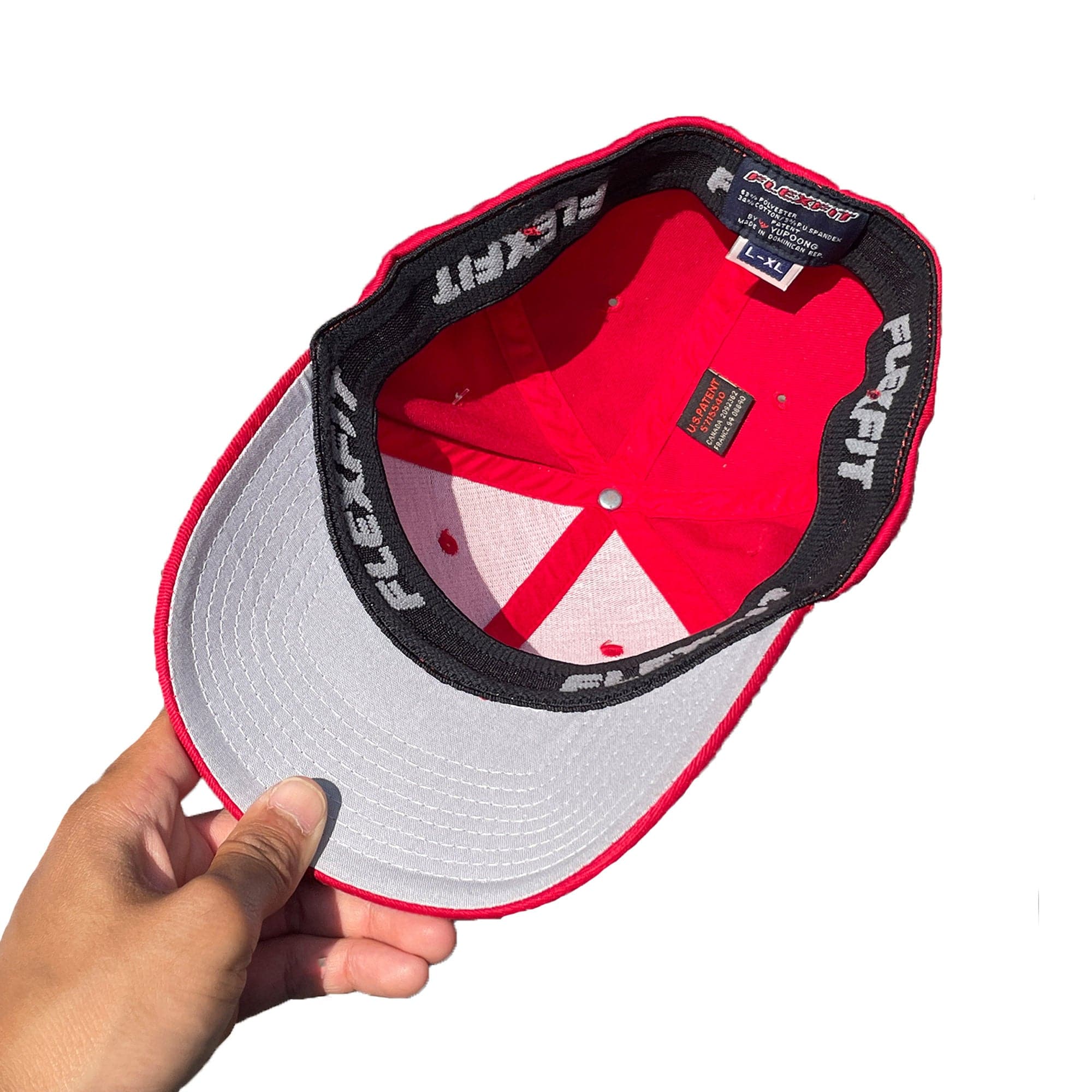 Venture 'V Logo' Flex-Fit Cap (Red) VINTAGE 00s - Image 3
