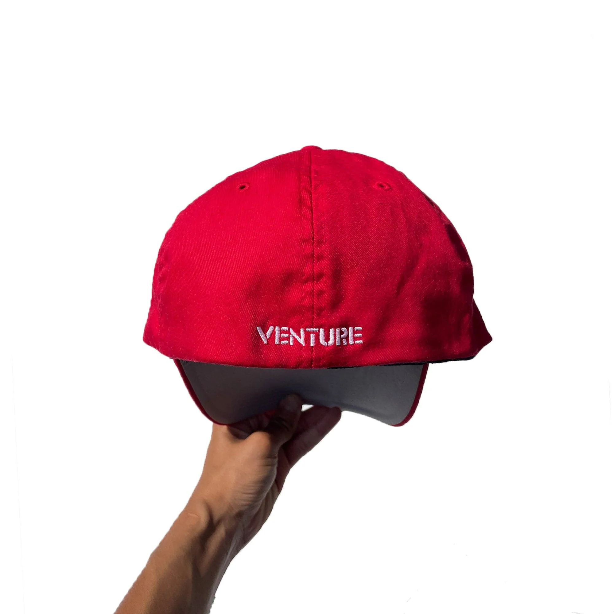 Venture 'V Logo' Flex-Fit Cap (Red) VINTAGE 00s - Image 4