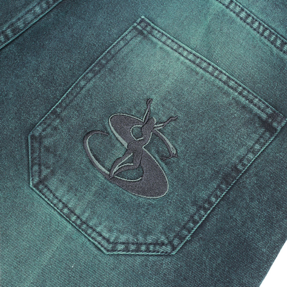 Yardsale 'Bleached Phantasy' Jeans (Emerald) - Image 4