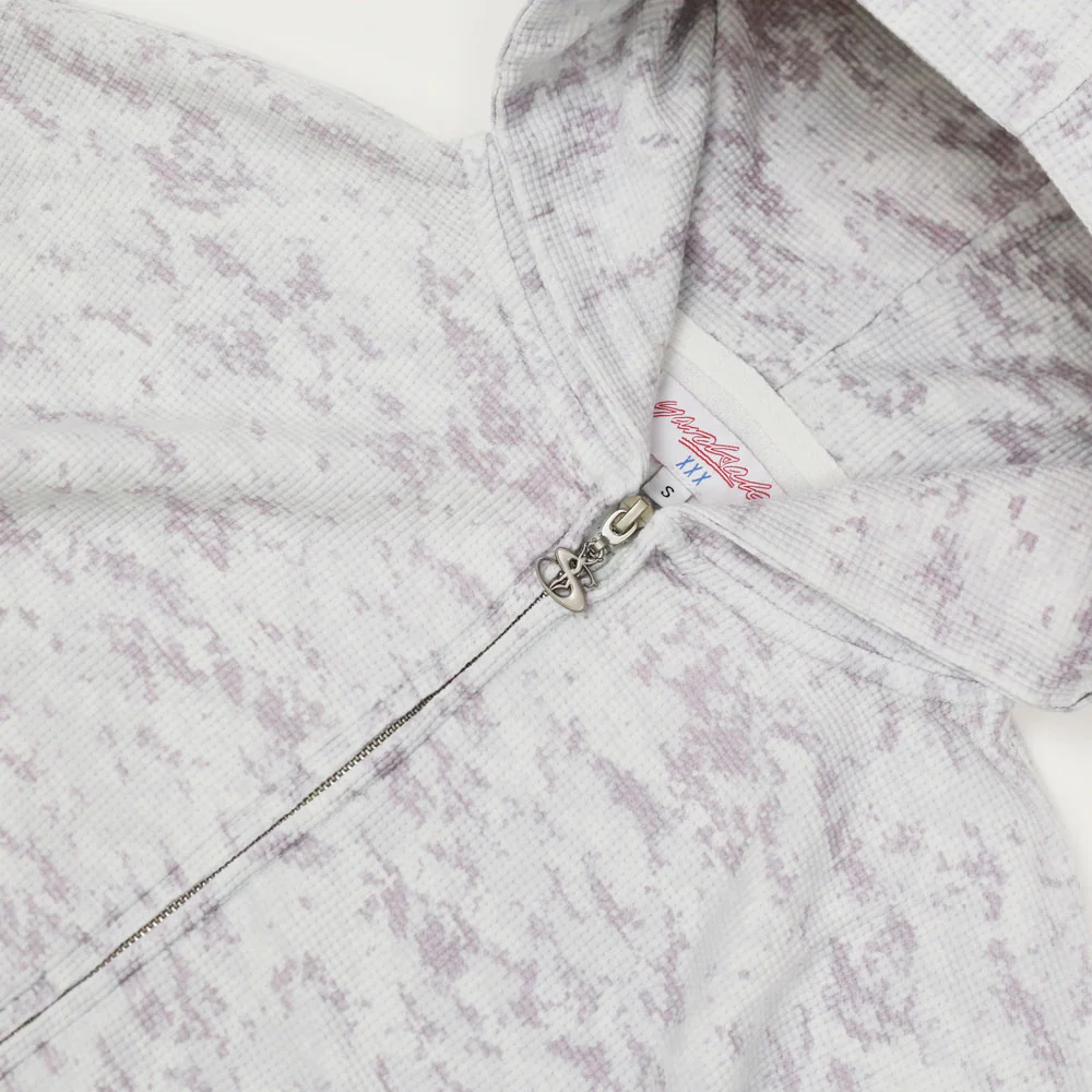 Yardsale 'Camo Zero' Zip Waffle Hood (Washed White) - Image 3